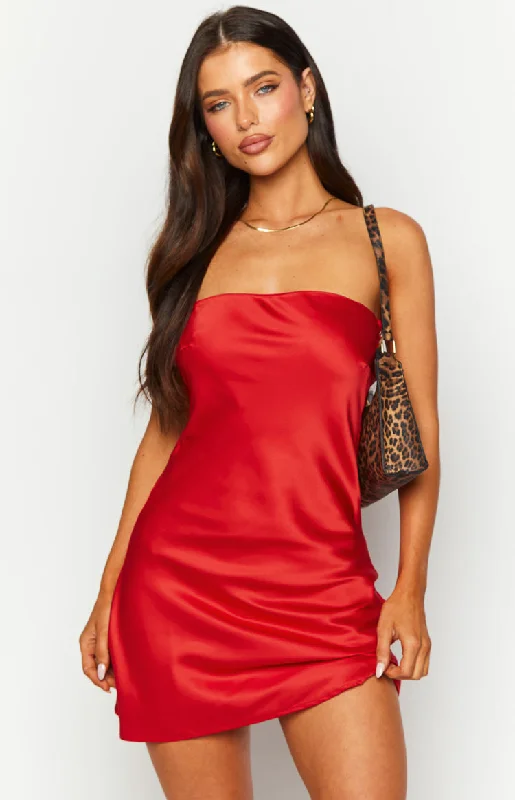 Midnight Sale Ellie Red Strapless Mini Dress