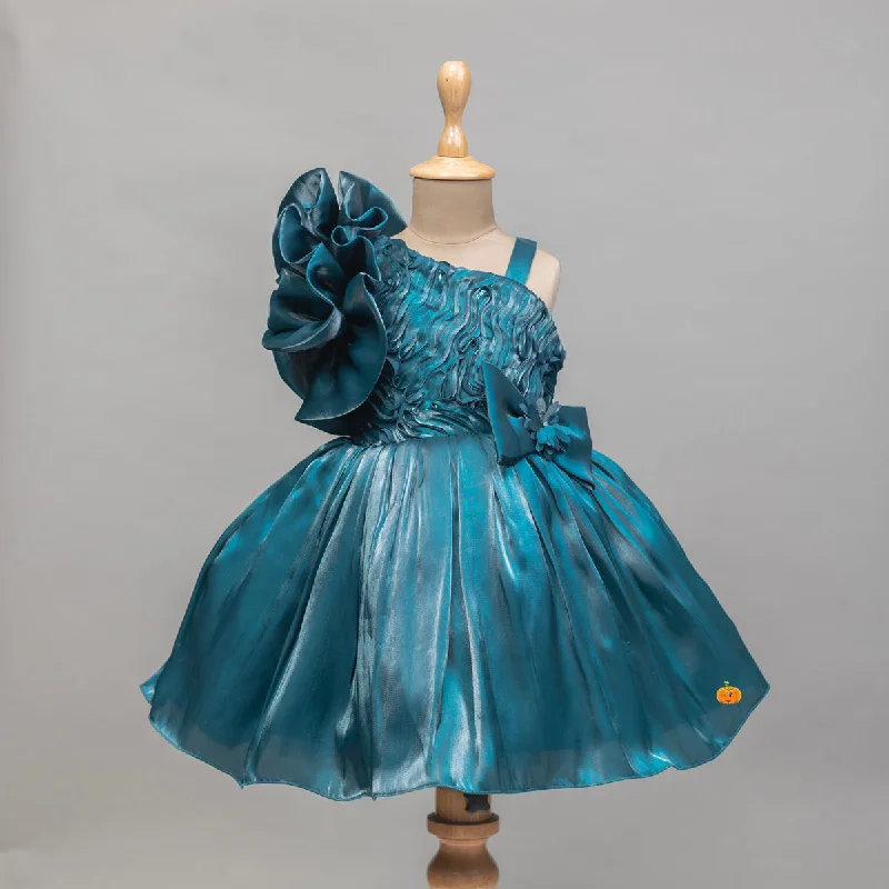 Super Sale Ruffled Sleeves Girls Frock