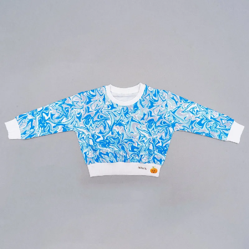 Special Promotion Printed Blue & Pink Top for Girls