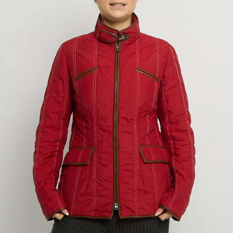 One-DAY Sale Buckle Detail Slim Fit Light Puffer Jacket - UK 10