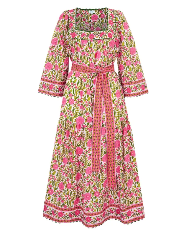 Price Blitz Lime Fields Hippie Dress