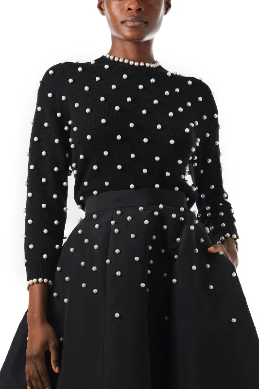 Daily Specials Noir Pearl Cashmere Sweater