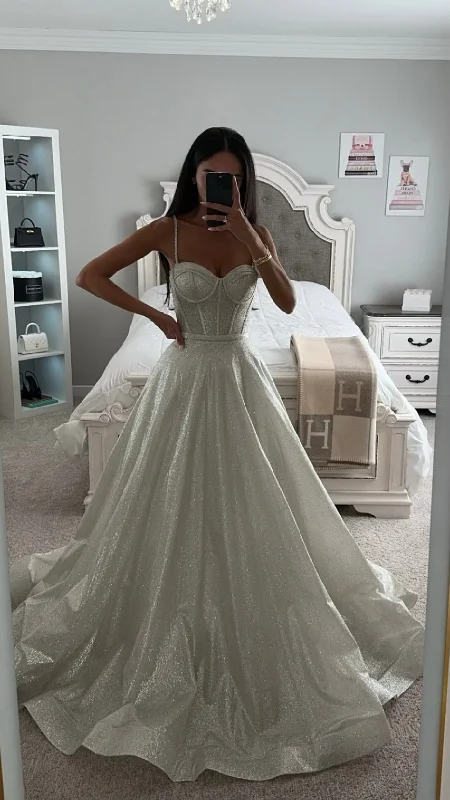 Daily Deals GLITTER BODICE WEDDING BALL GOWN