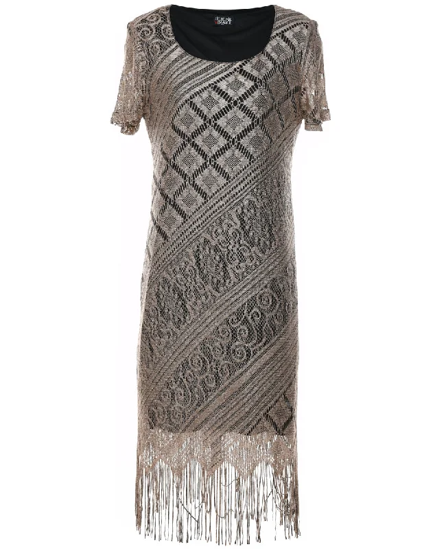 Factory Direct Sale Light Brown Evening Dress - M