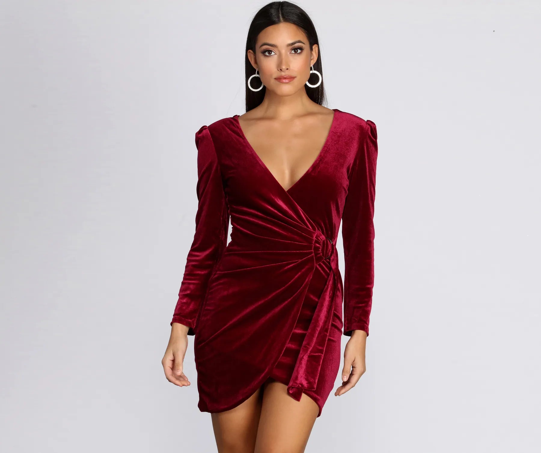 Wrapped In Luxe Velvet Mini Dress