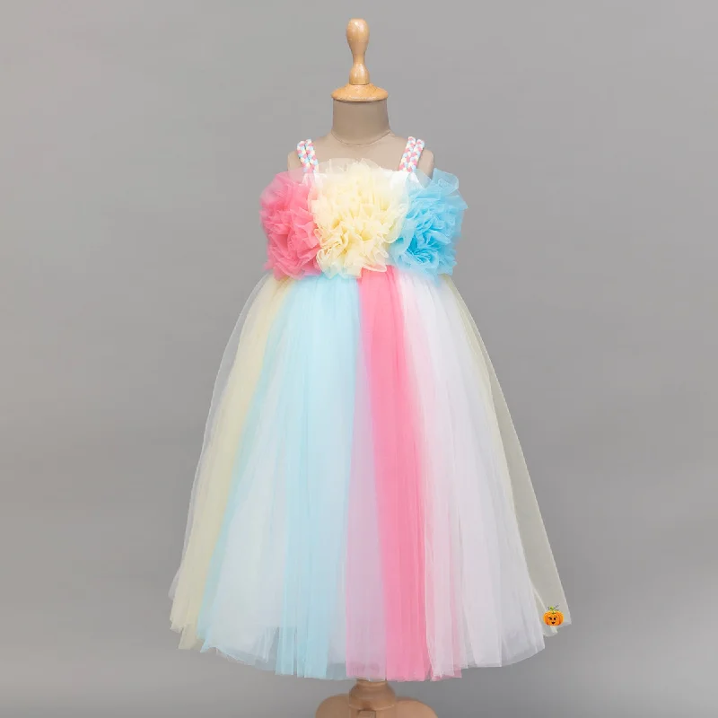 Midnight Madness Off Shoulder Multi Color Girls Gown