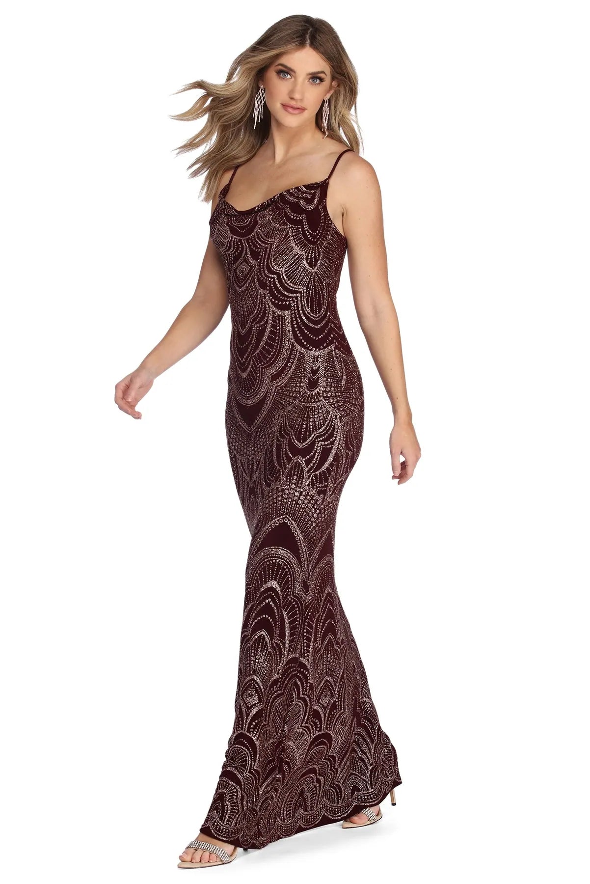 Jessa Formal Bohemian Glitter Dress