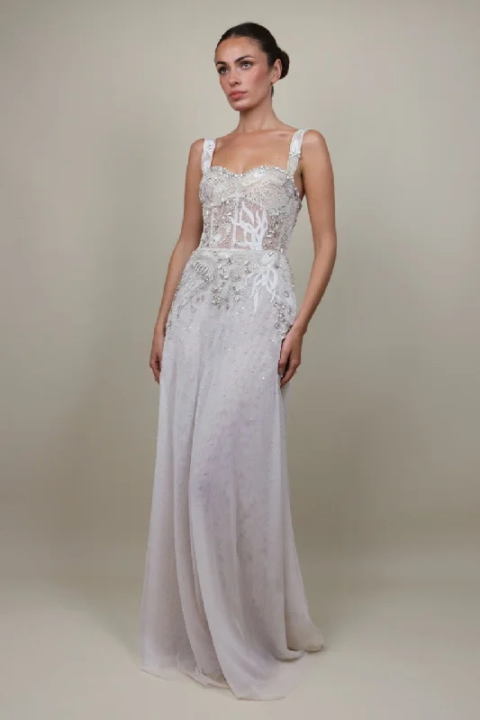 Final Markdown Celestial Seascape Bustier Gown