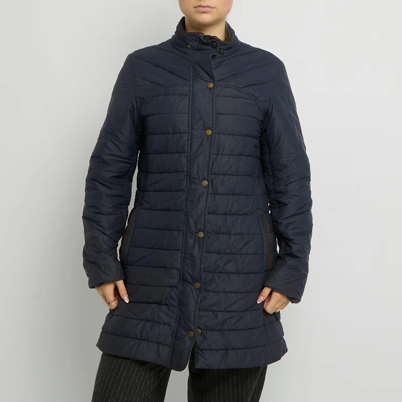 Massive Deals Light Padded Long Barbour Jacket - UK 10