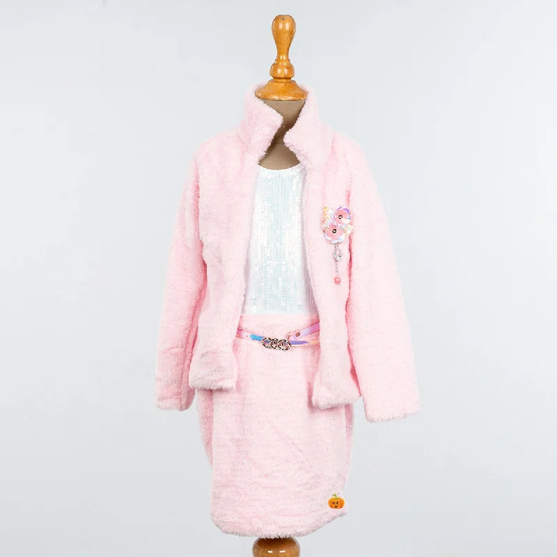 Exclusive Savings Pink Furry Midi for Girls