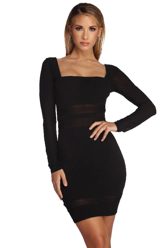 Miss Me Mesh Mini Dress