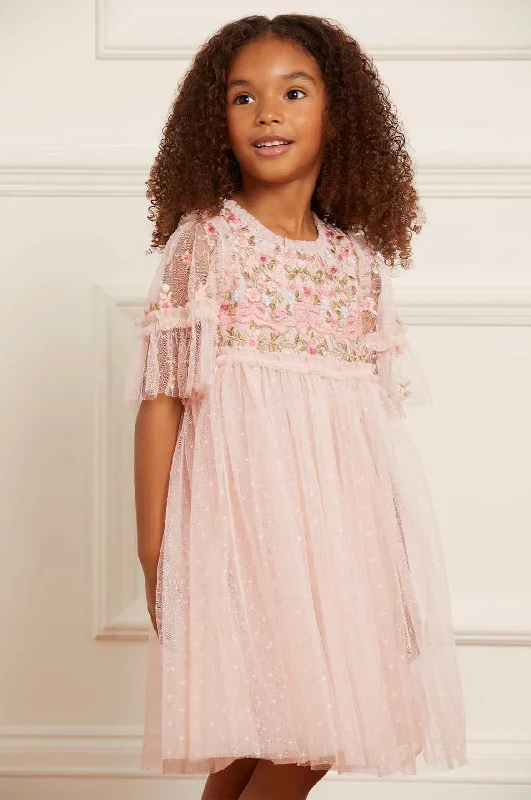 Price Fest Ribbon Bouquet Bodice Kids Dress