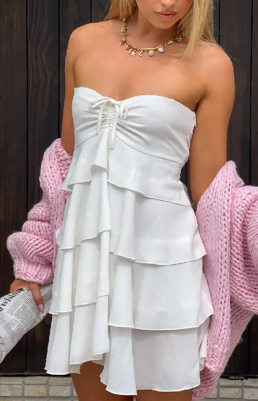 Final Clearance Miller White Strapless Mini Dress