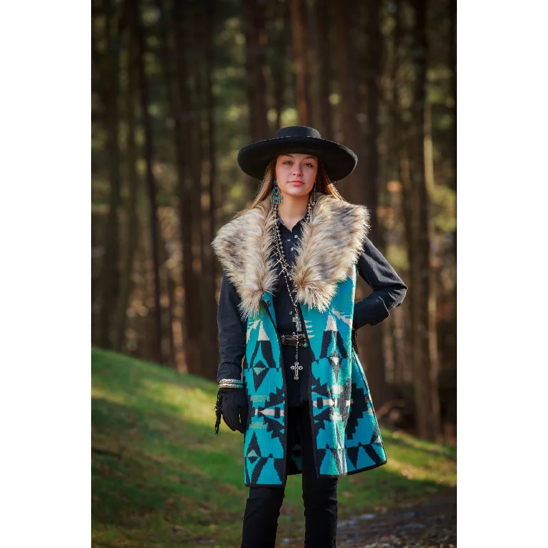 Limited Availability Tasha Polizzi Women's Turquoise Old Ranch Vest