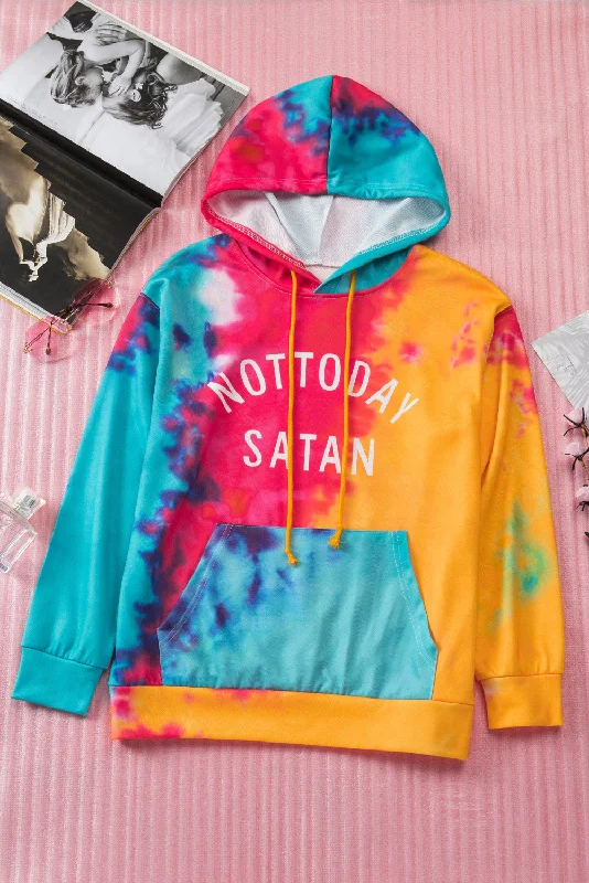 Buy Now Tie-Dye NOT TODAY SATAN Hoodie