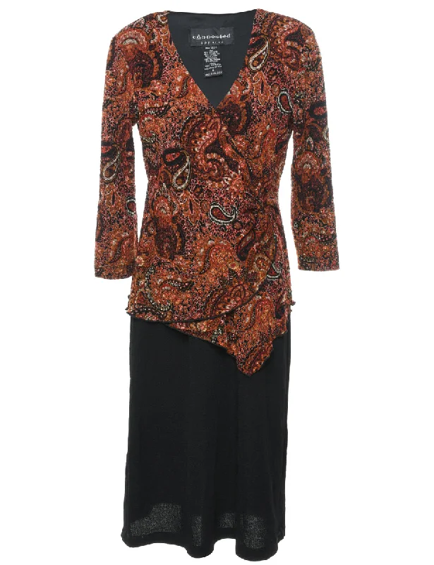 Exclusive Savings Paisley Print Dress - M