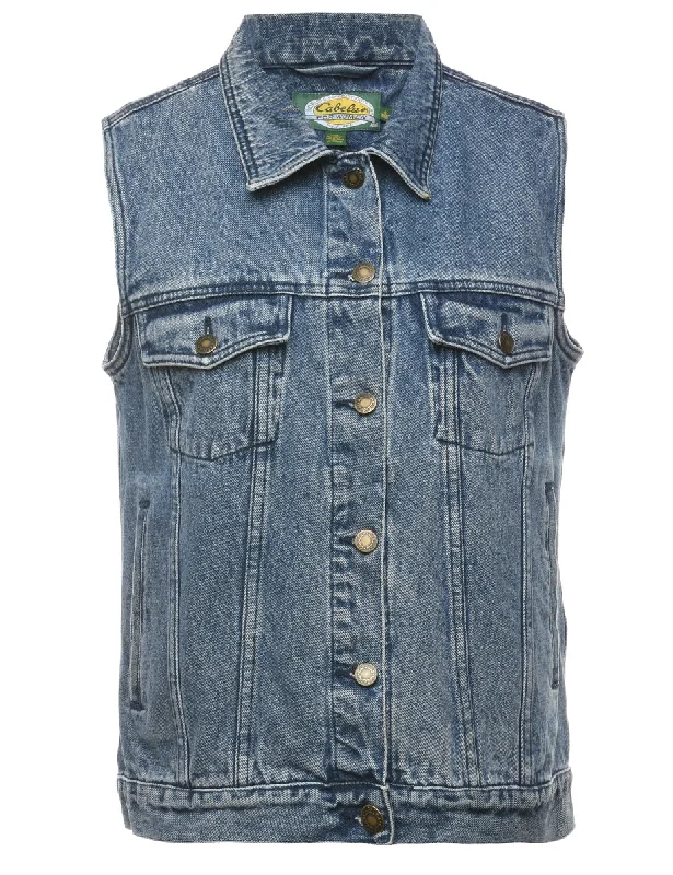 Price Rollback Sleeveless Denim Jacket - L