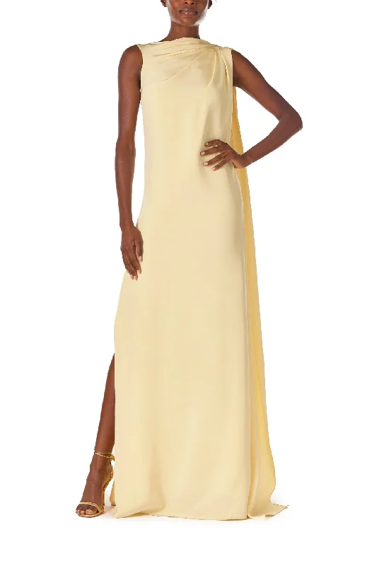 Price Drop Draped Caftan Gown