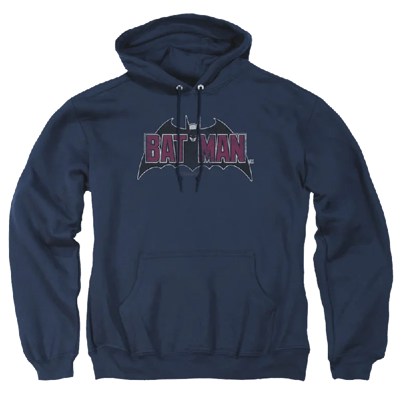 The Batman (2022) Vintage Bat Logo On Navy - Pullover Hoodie