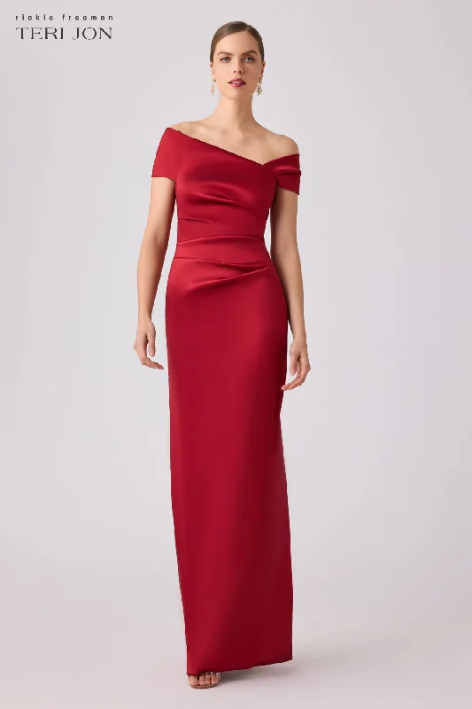 Daily Specials Stretch Gazar Asymmetrical Evening Dress