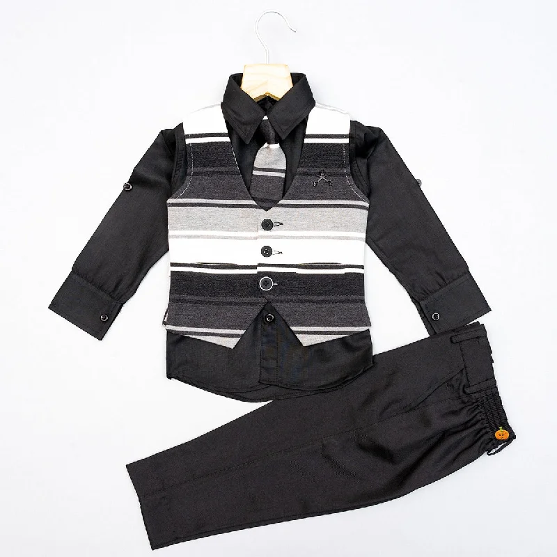 Act Now Striped Party Wear Dress for Boys