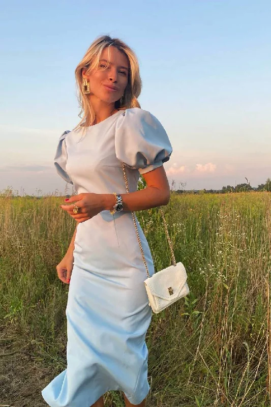 Customer Appreciation Sale Voluminous Sleeve Midi Dress