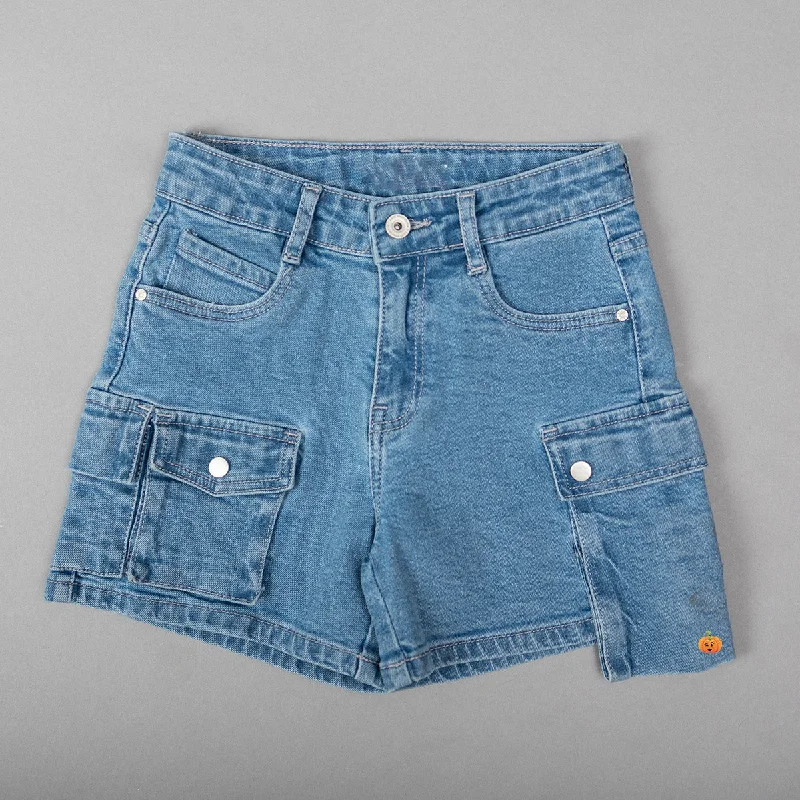 Today's Special Denim Cargo Girls Shorts