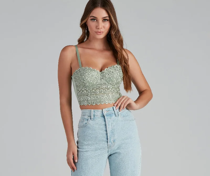 Bead It Embellished Lace Bustier