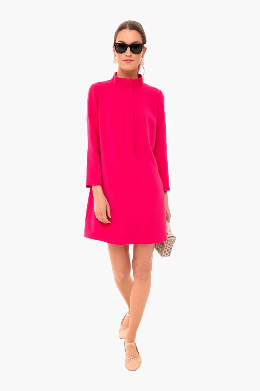 Fuchsia Stretch Crepe Avery Dress