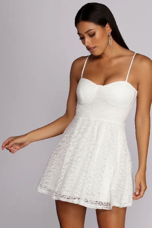 Baby-doll Lace Skater Dress