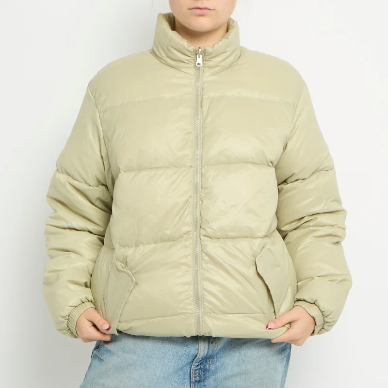 Midnight Sale Shiney Material Puffer Jacket - UK 16