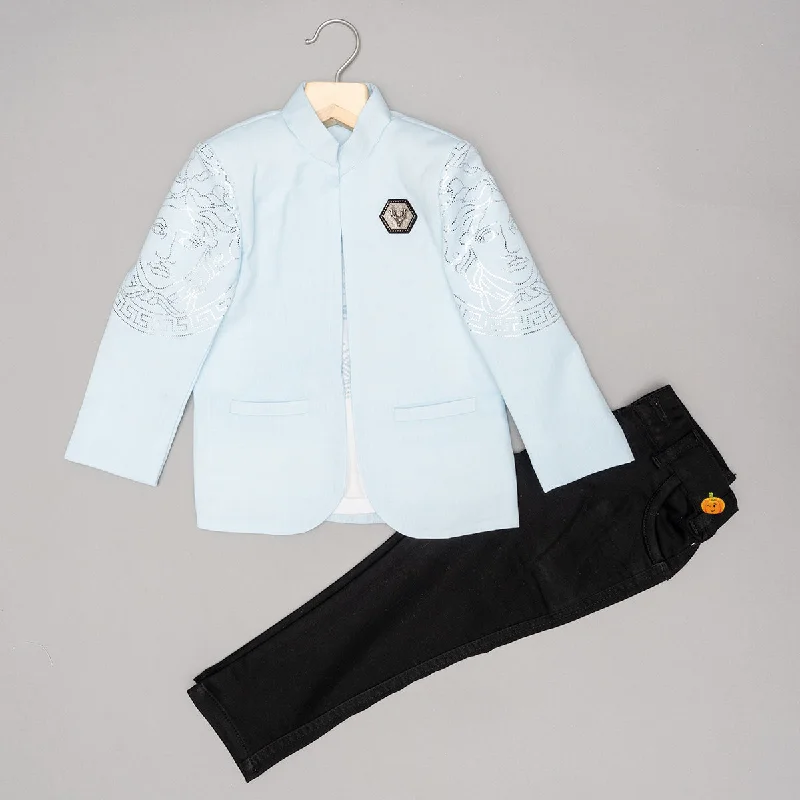 Exclusive Access Sky Blue Party Wear Suit for Boys
