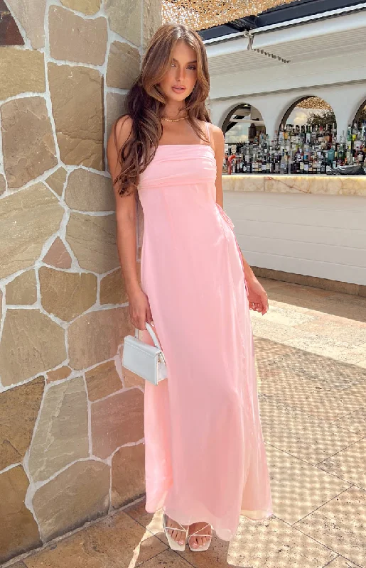 Deal Dash Flossie Pink Maxi Sleeveless Dress