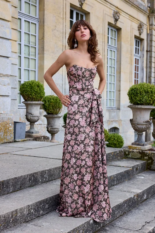 Unbeatable Prices The Cecilia Dress in Chocolate Peony Print
