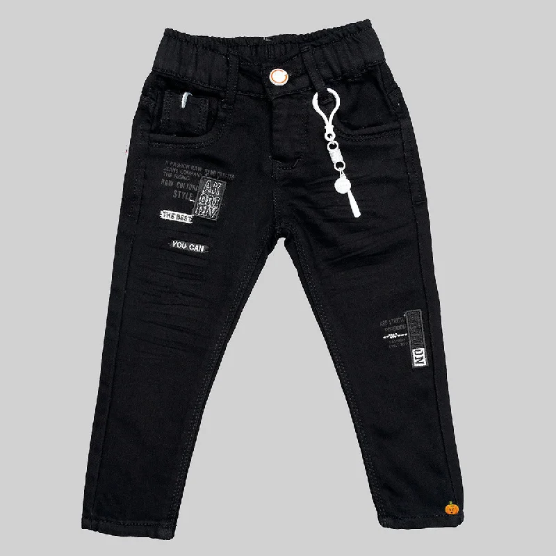 Markdown Madness Black & Navy Blue Solid Boys Jeans