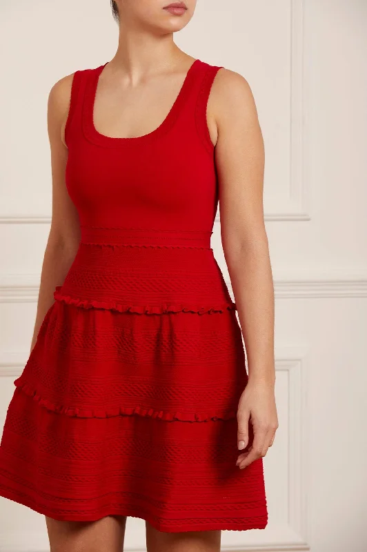 Weekend Flash Sale Textured Knit Sleeveless Mini Dress