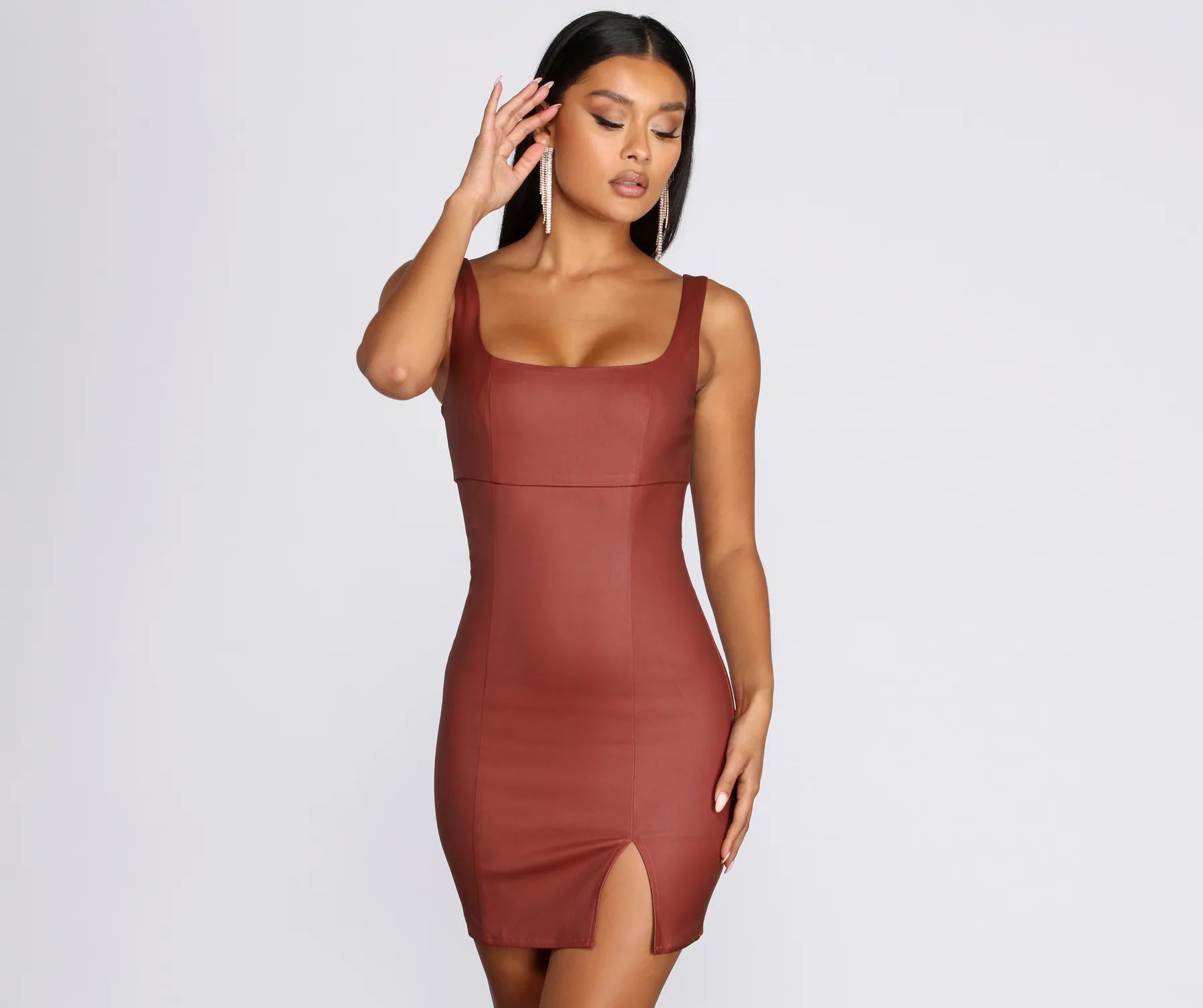 Who's That Girl Scoop Mini Dress