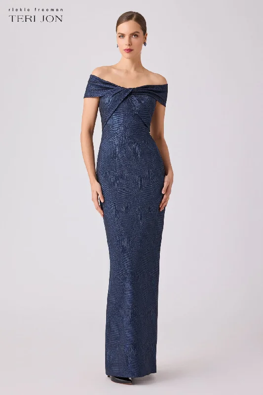 Online Specials Shimmer Jacquard Twist Gown