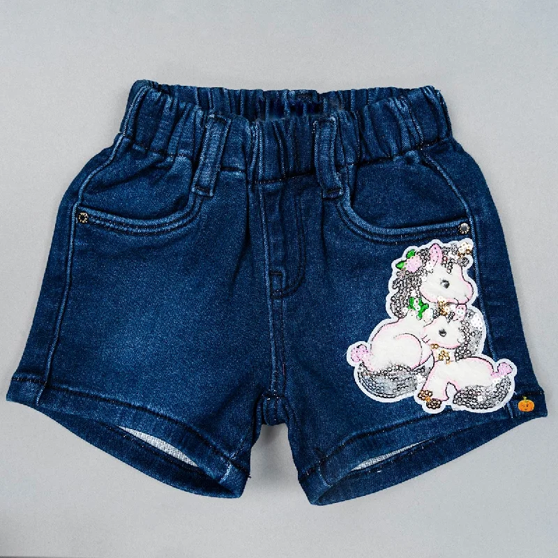 Deal of the Week Dark & Light Blue Girl Shorts