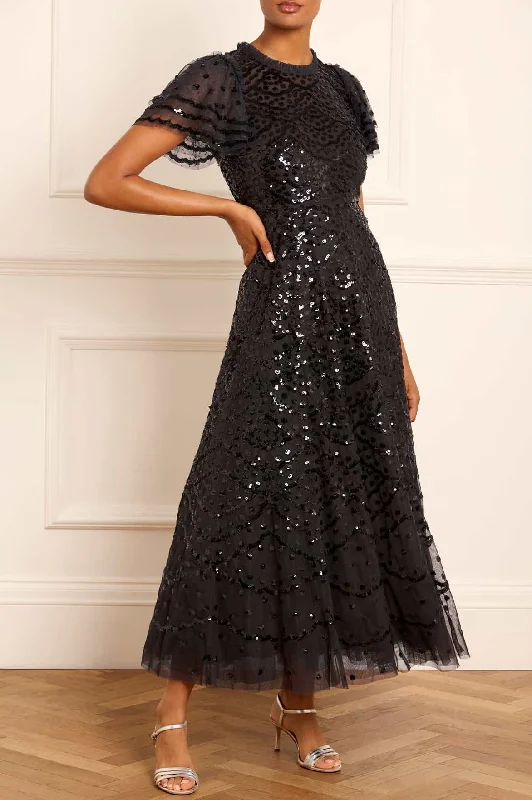 Blowout Deals Deco Dot Ankle Gown