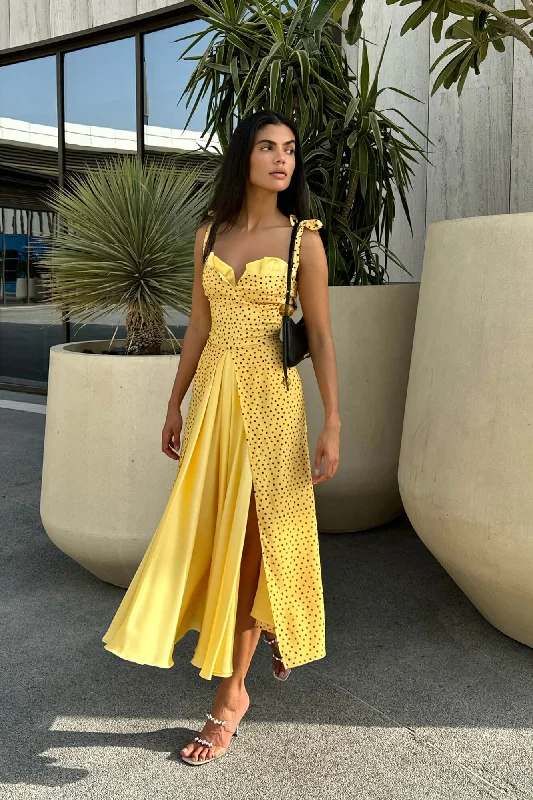Special Discount Flowy Slit Midi Dress