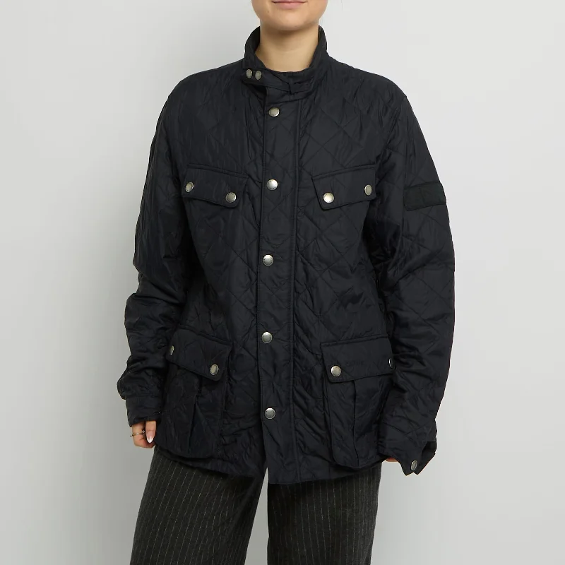 Overstock Light Quilted Buckle Neck Barbour Jacket - UK 12