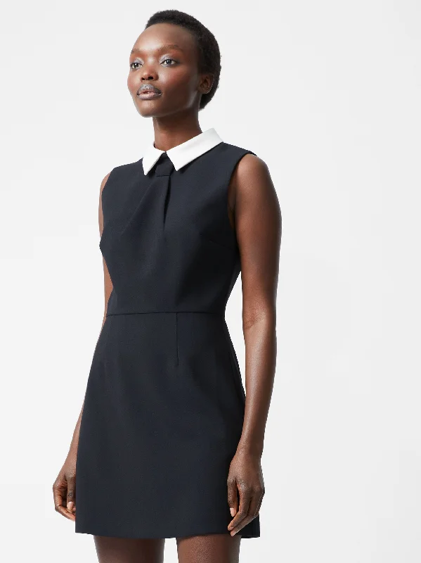 Discount Days Gemma Collared Tie Sleeveless Mini Dress