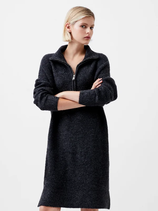 Exclusive Preview Maddox Half Zip Long Sleeve Knit Dress