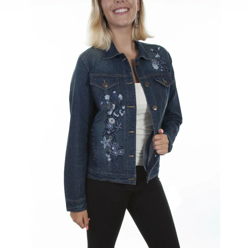 Closeout Scully Ladies Classic Denim Jackets HC466-DEN