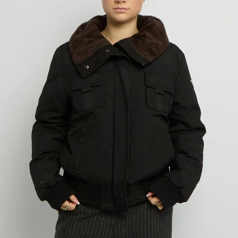 Epic Deals Fur Collar Bomber Jacket - UK 10