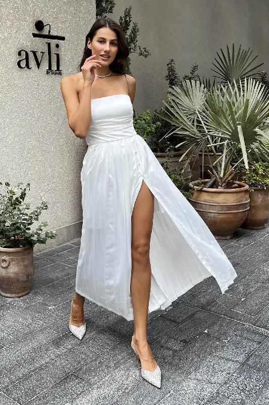 TIME-Limited Offer Corset Pleated Midi Dress