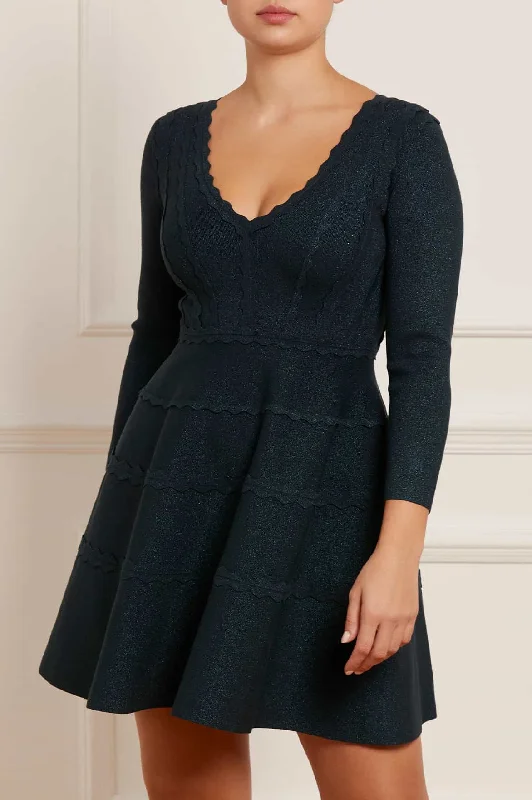 Limited Time Discount Shimmer Knit Mini Dress