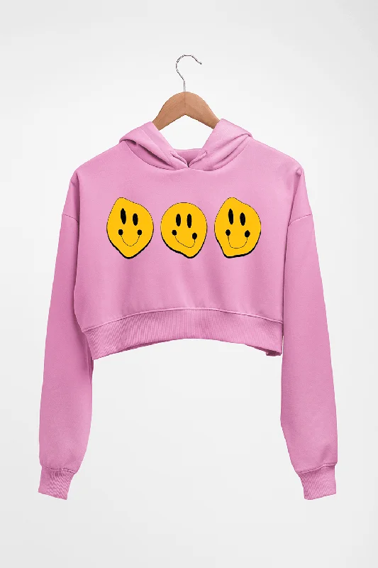 Smiley Crop HOODIE FOR WOMEN