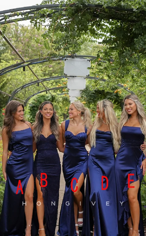 Incredible Offers HB045 - Sexy Satin Fitted Different Styles Cheap With Side Slit Prom Party Bridesmaid Dress Incredible Offers HB045 - Sexy Satin Fitted Different Styles Cheap With Side Slit Prom Party Bridesmaid Dress